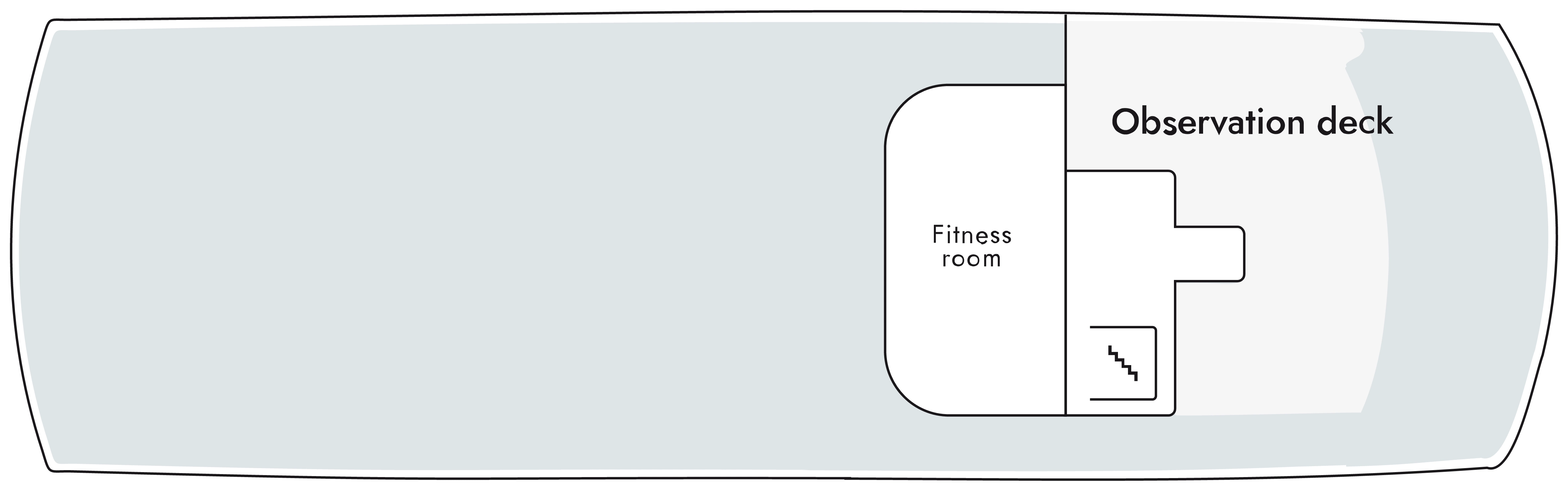 Santa Cruz II, Deck 5: official cabin and venue layout