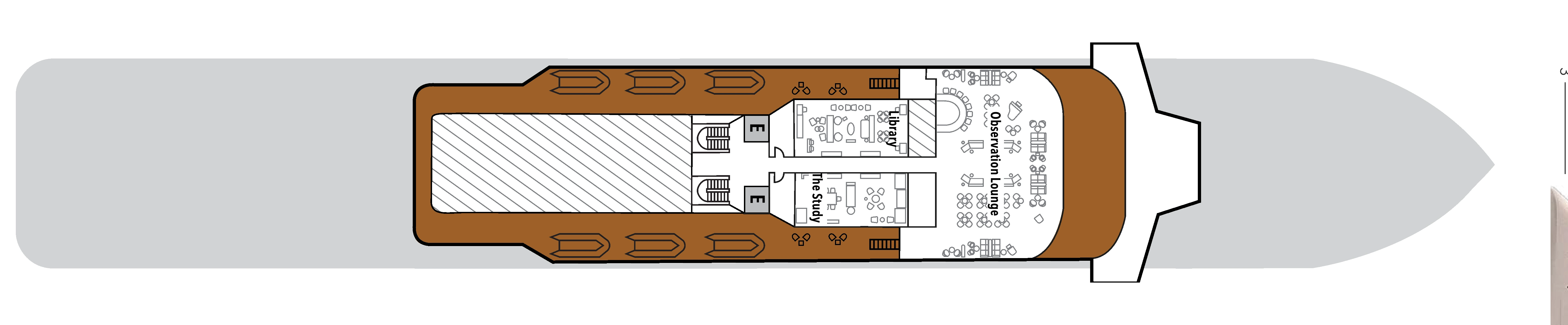 Silver Endeavour, Deck 9: official cabin and venue layout