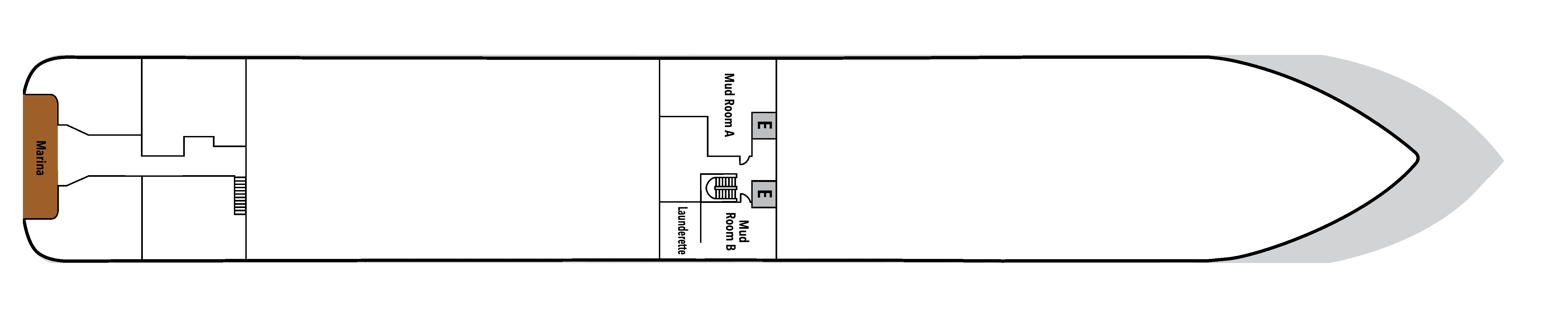 Silver Endeavour, Deck 3: official cabin and venue layout