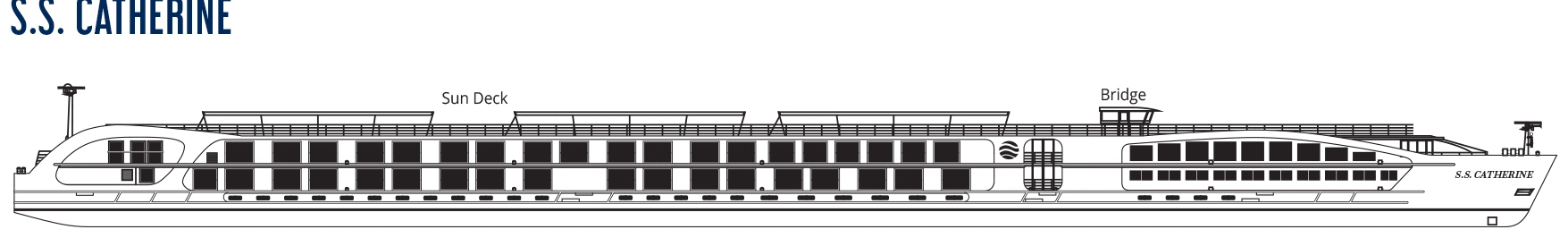 S.S. Catherine, Deck 4: official cabin and venue layout