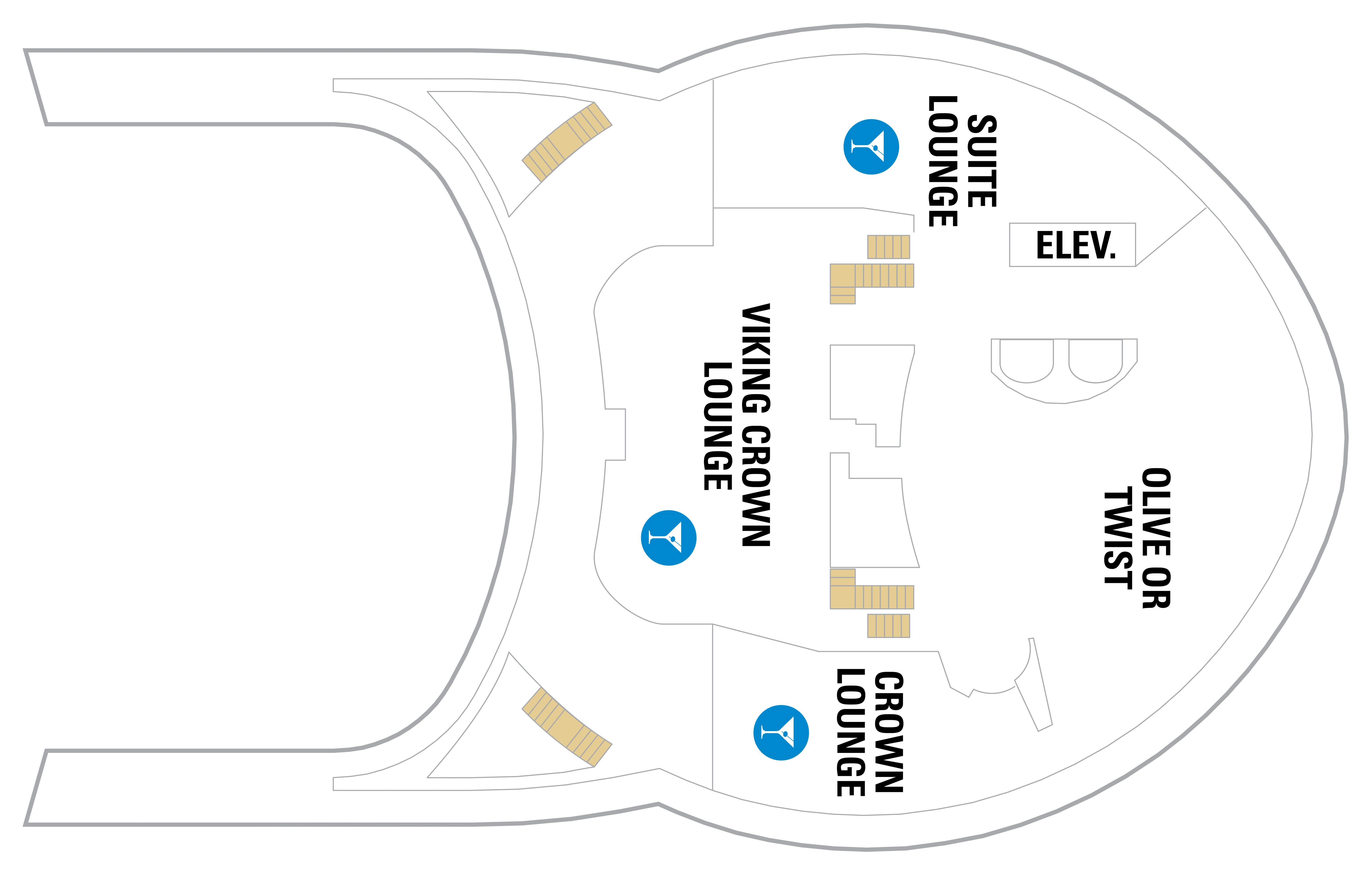 Liberty of the Seas, Deck 14: official cabin and venue layout