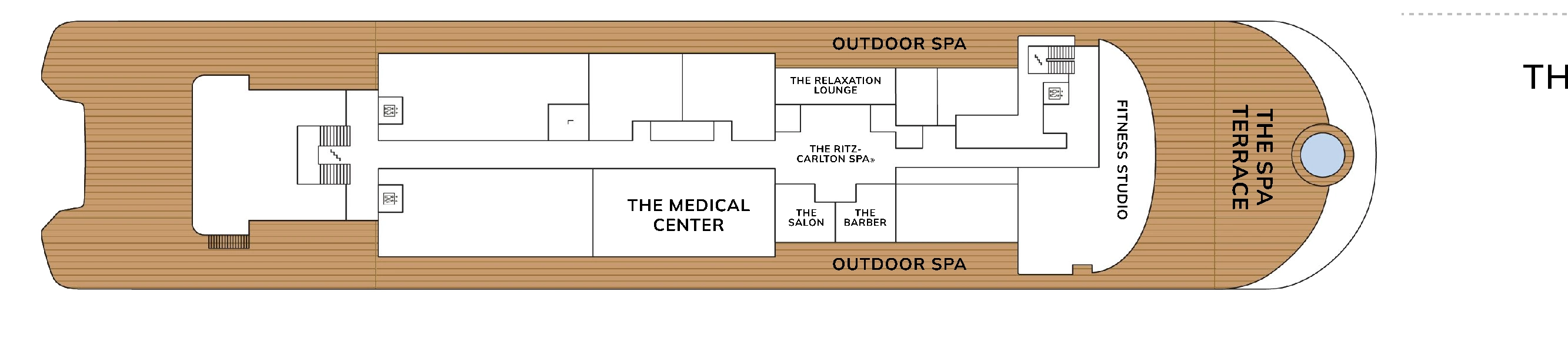 Evrima, Deck 9: official cabin and venue layout