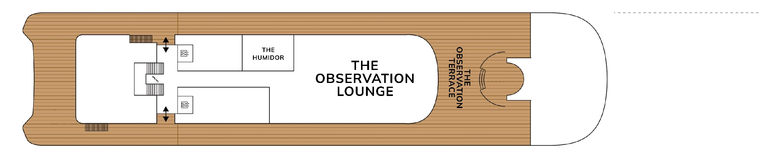 Evrima, Deck 10: official cabin and venue layout