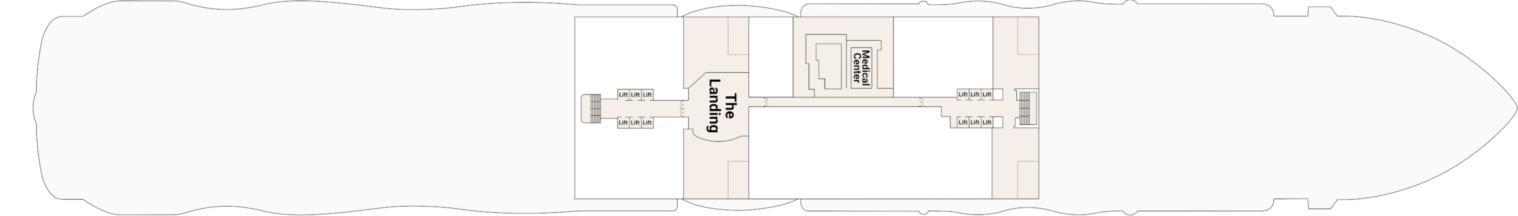 Star Princess, Deck 4: official cabin and venue layout