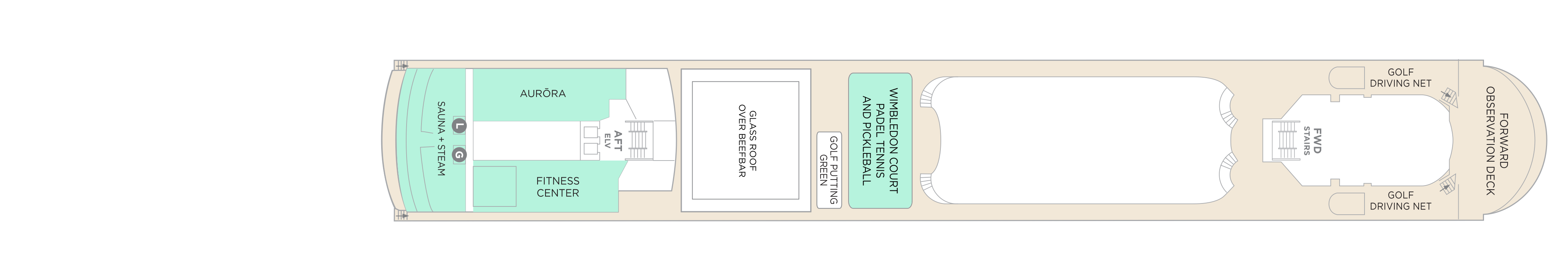 Crystal Symphony, Deck 12: official cabin and venue layout