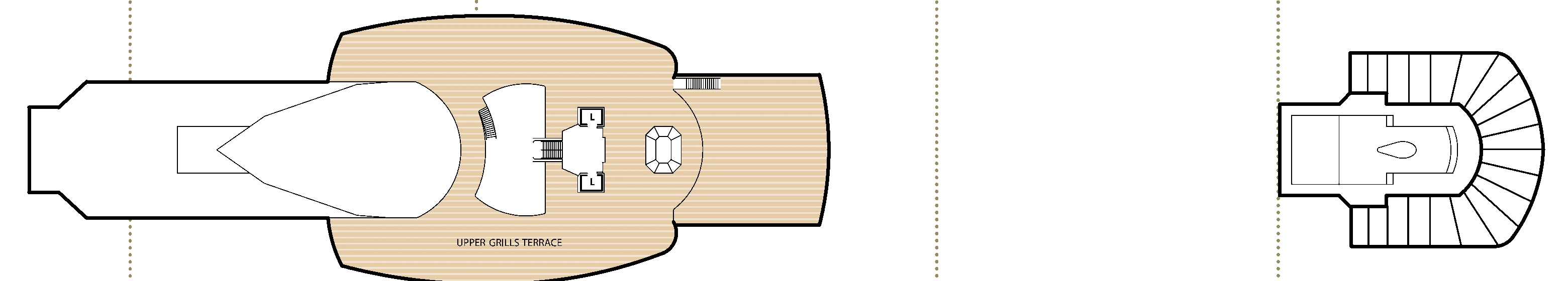 Queen Elizabeth, Deck 12: official cabin and venue layout
