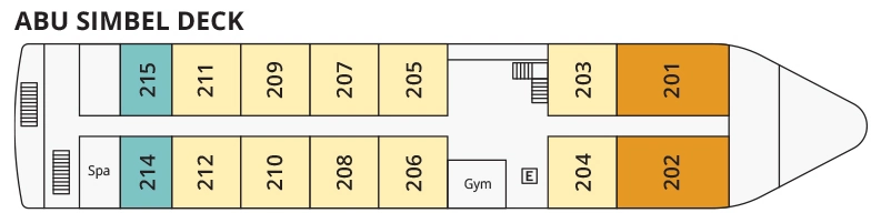 S.S. Sphinx, Deck 3: official cabin and venue layout
