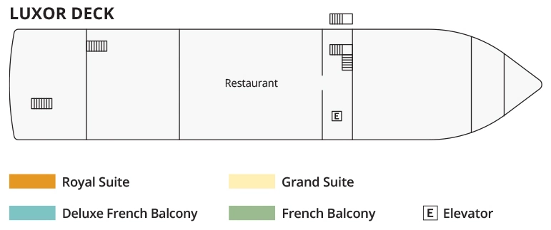 S.S. Sphinx, Deck 1: official cabin and venue layout