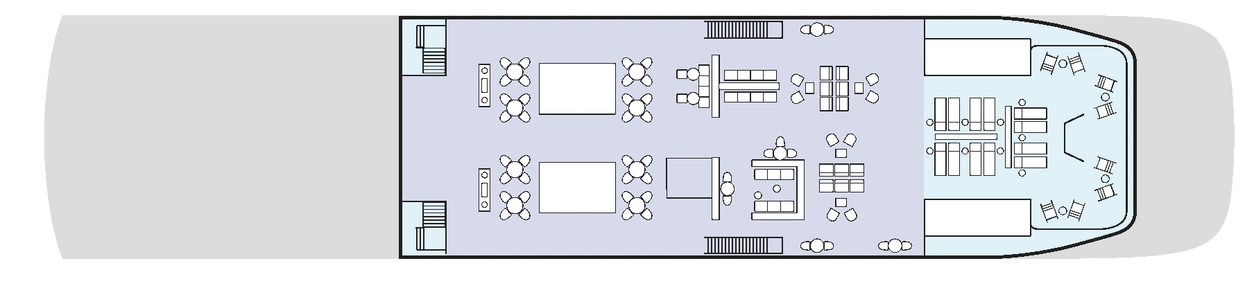 Viking Hathor, Deck 5: official cabin and venue layout
