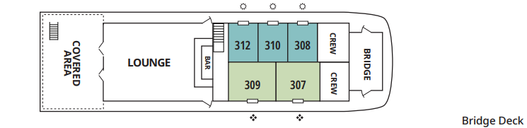 Safari Voyager, Deck 3: official cabin and venue layout