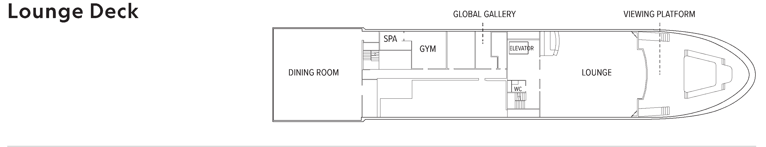 National Geographic Venture, Deck 3: official cabin and venue layout