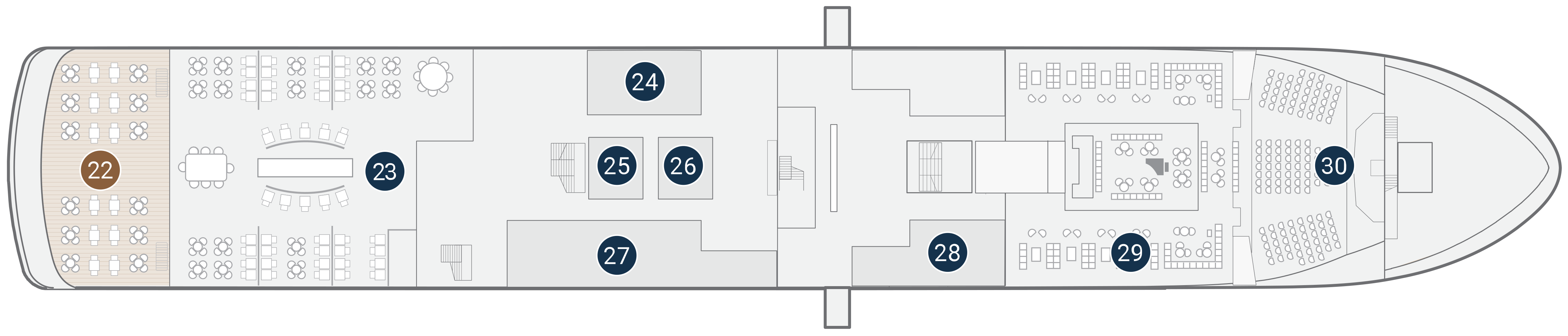 World Voyager, Deck 4: official cabin and venue layout