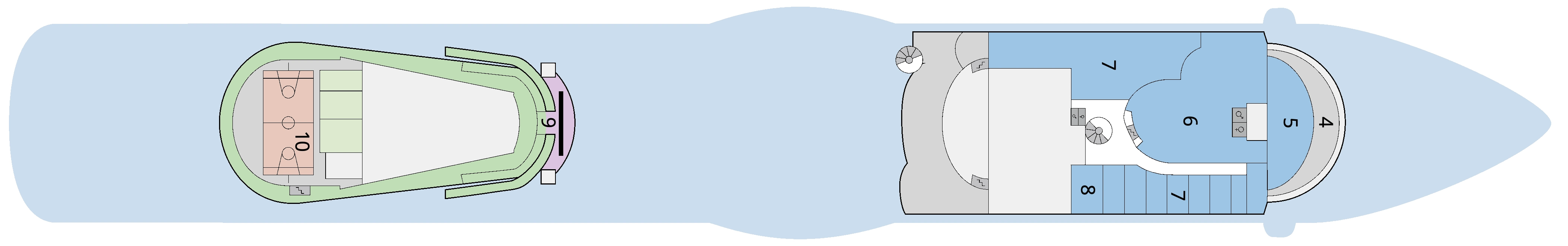 AIDAstella, Deck 14: official cabin and venue layout