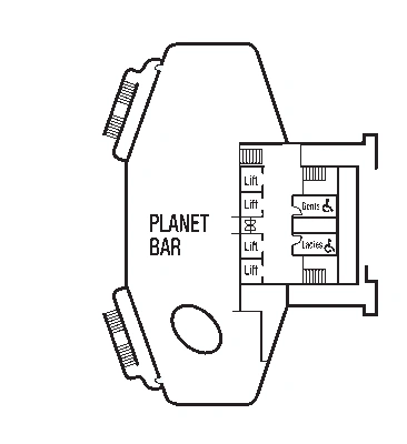 Azura, Deck 18: official cabin and venue layout
