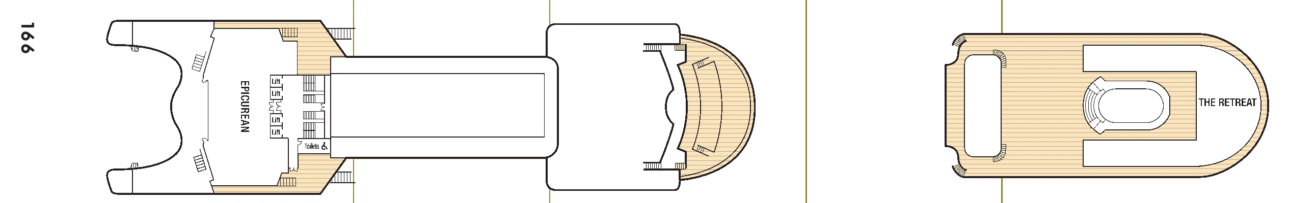 Azura, Deck 17: official cabin and venue layout