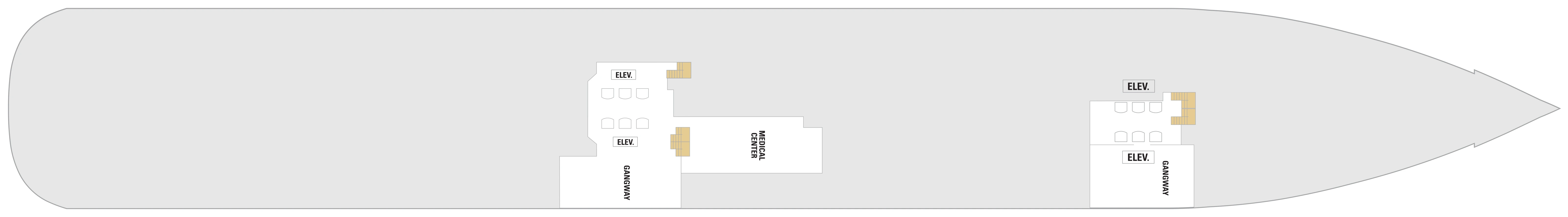 Spectrum of the Seas, Deck 2: official cabin and venue layout