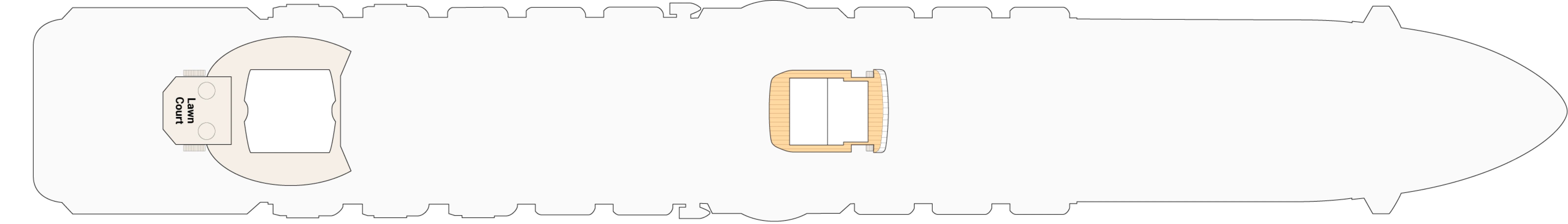 Royal Princess, Deck 19: official cabin and venue layout