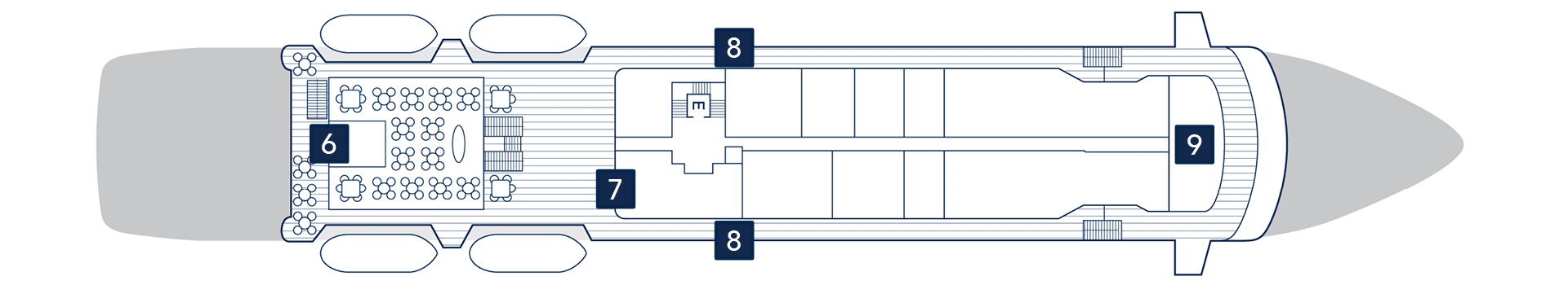 SeaDream II, Deck 5: official cabin and venue layout