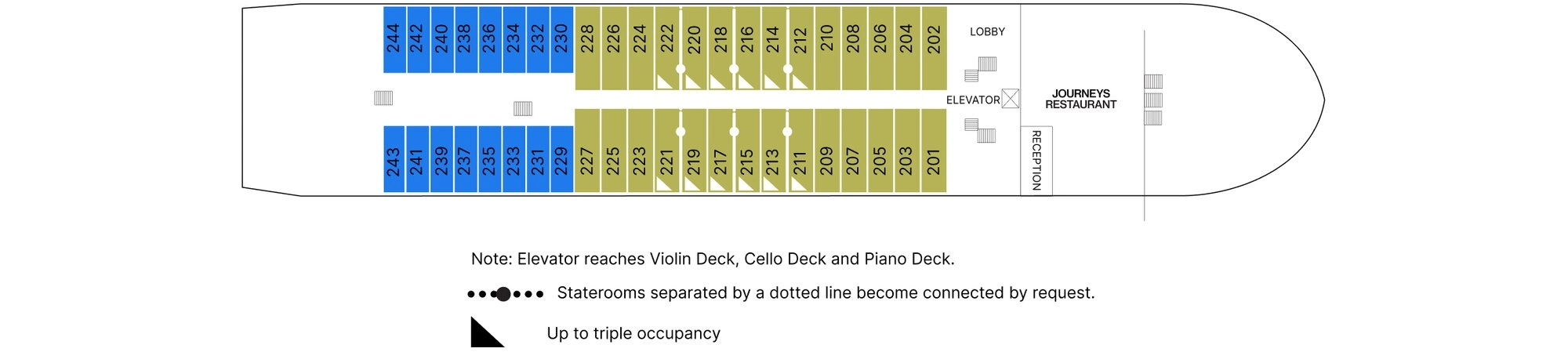 AmaMagna, Deck 2: official cabin and venue layout