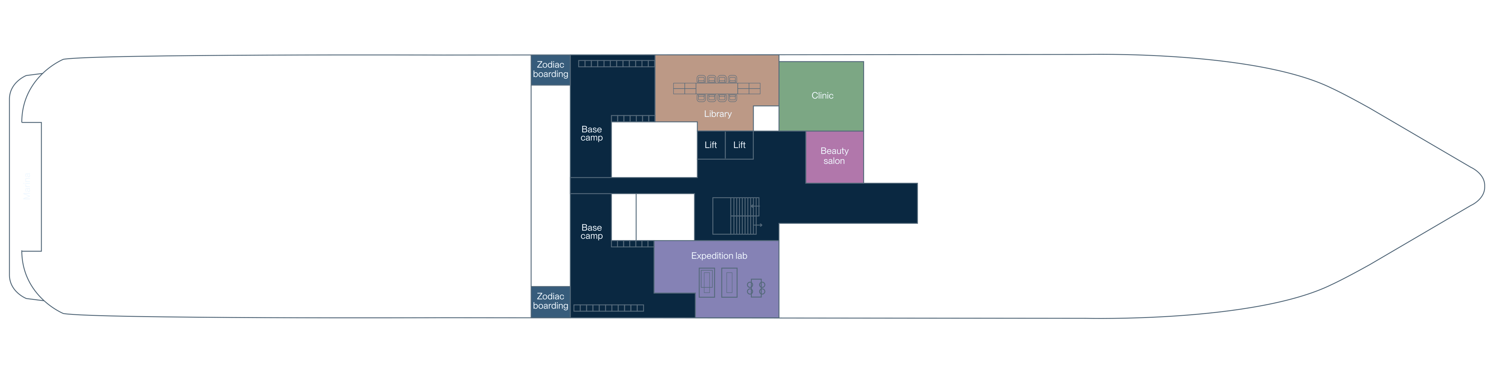 SH Minerva, Deck 3: official cabin and venue layout