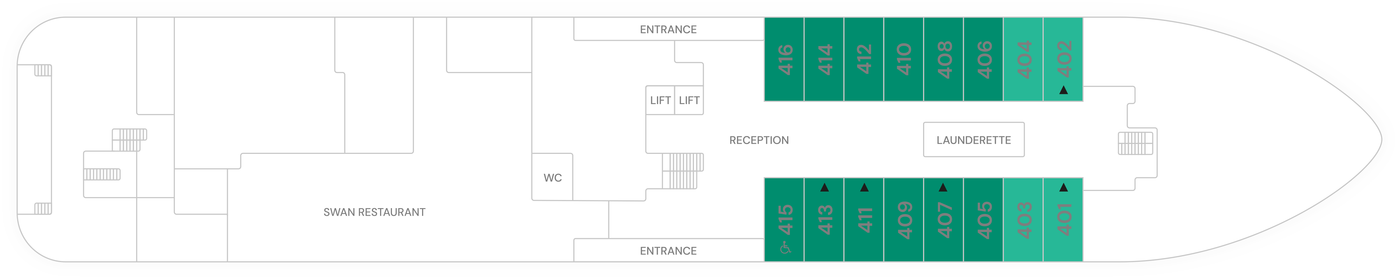 SH Minerva, Deck 4: official cabin and venue layout