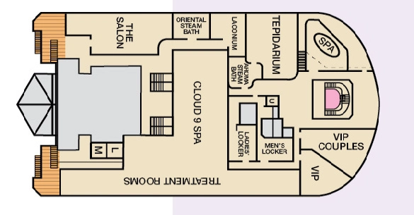 Carnival Magic, Deck 14: official cabin and venue layout