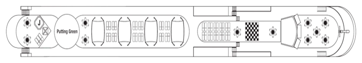 ms Treasures, Deck 4: official cabin and venue layout