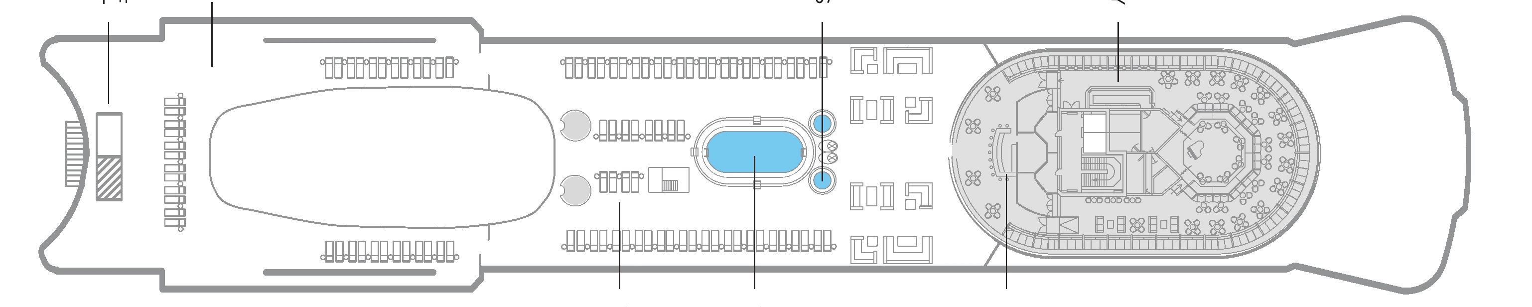 Balmoral, Deck 11: official cabin and venue layout