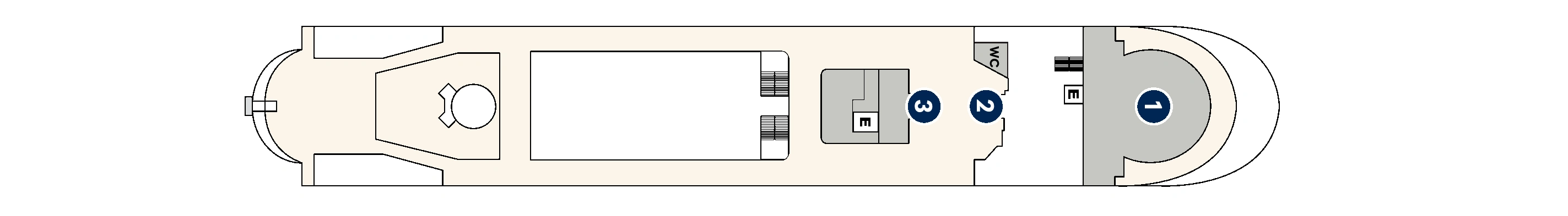 Star Breeze, Deck 8: official cabin and venue layout