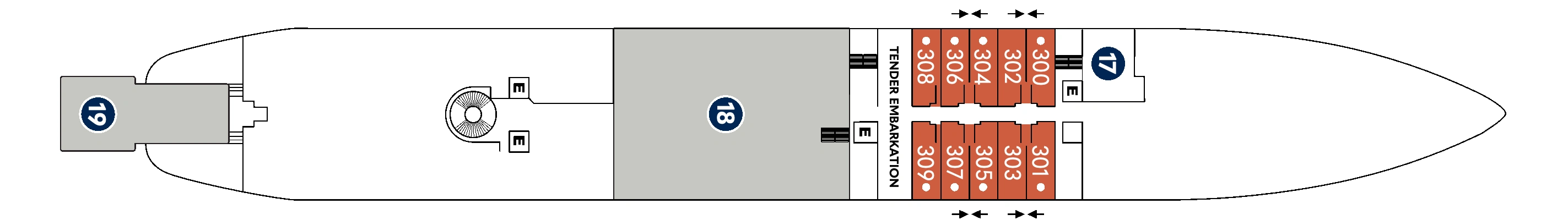 Star Breeze, Deck 3: official cabin and venue layout