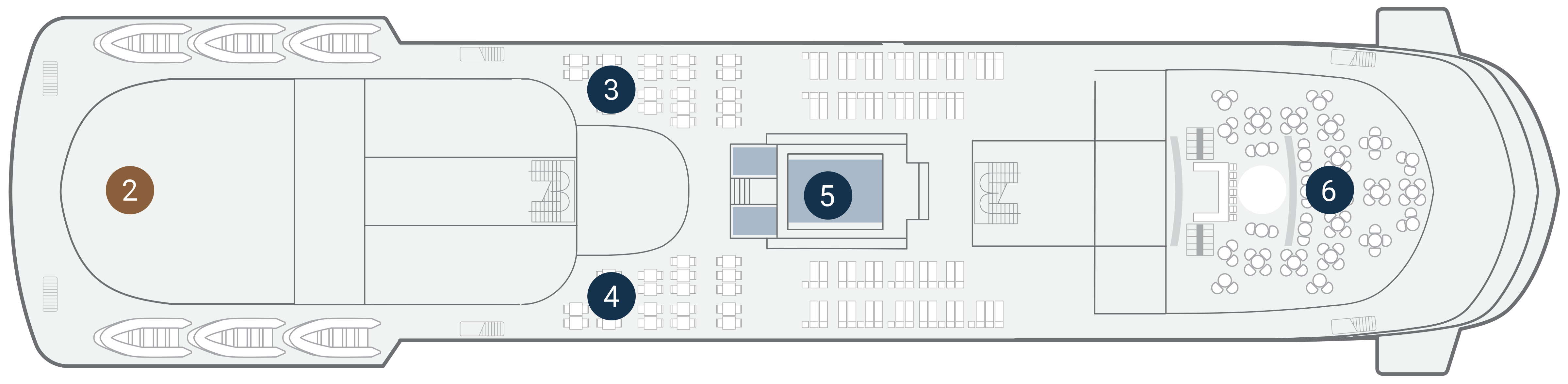 World Navigator, Deck 7: official cabin and venue layout