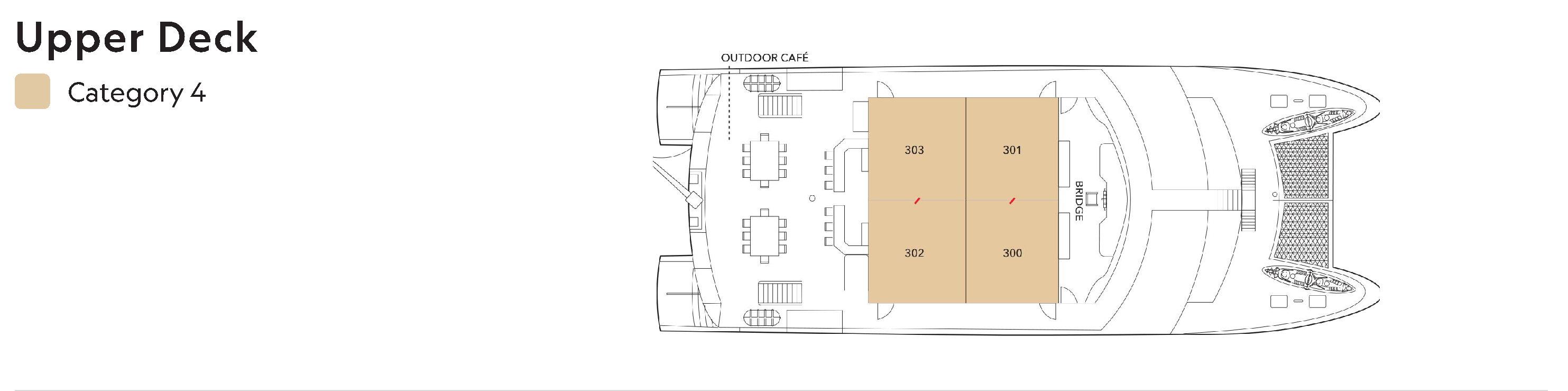National Geographic Delfina, Deck 2: official cabin and venue layout