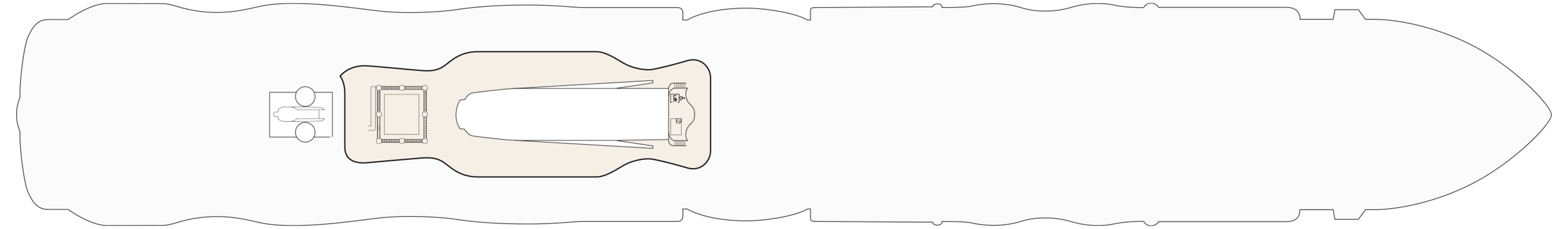 Sun Princess, Deck 21: official cabin and venue layout