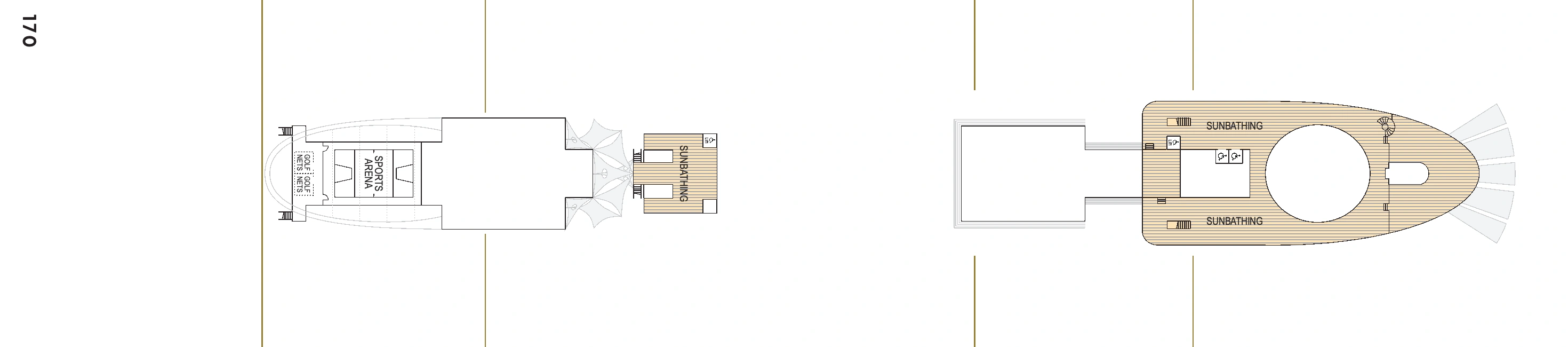 Iona, Deck 19: official cabin and venue layout