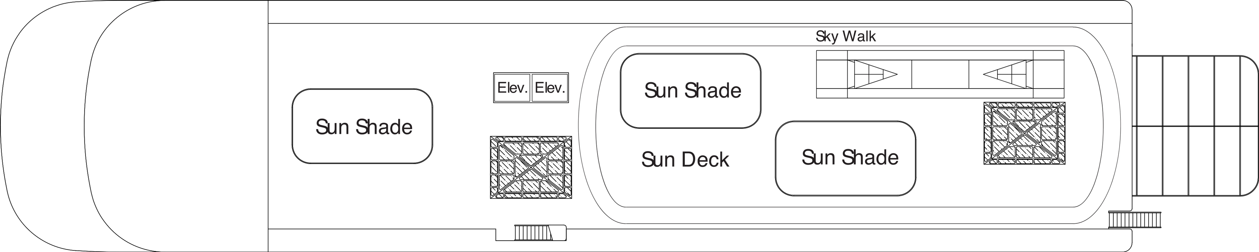 American Song, Deck 5: official cabin and venue layout