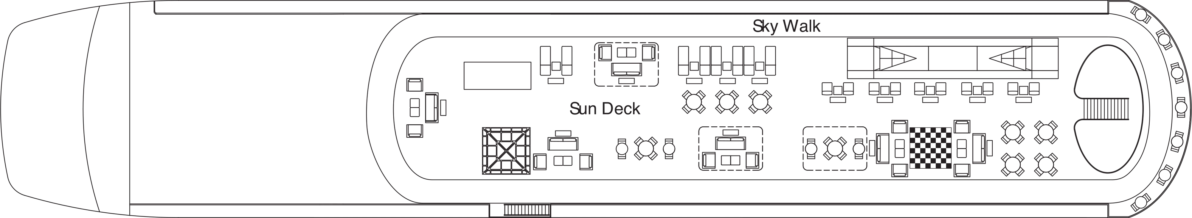 American Beauty, Deck 5: official cabin and venue layout