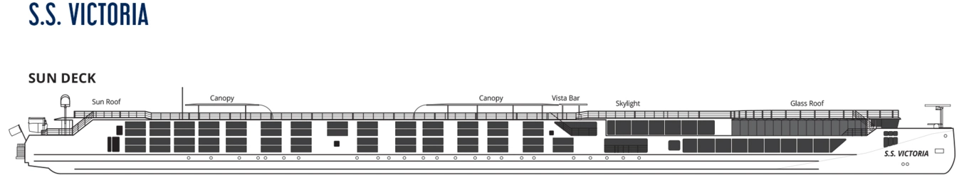 S.S. Victoria, Deck 4: official cabin and venue layout