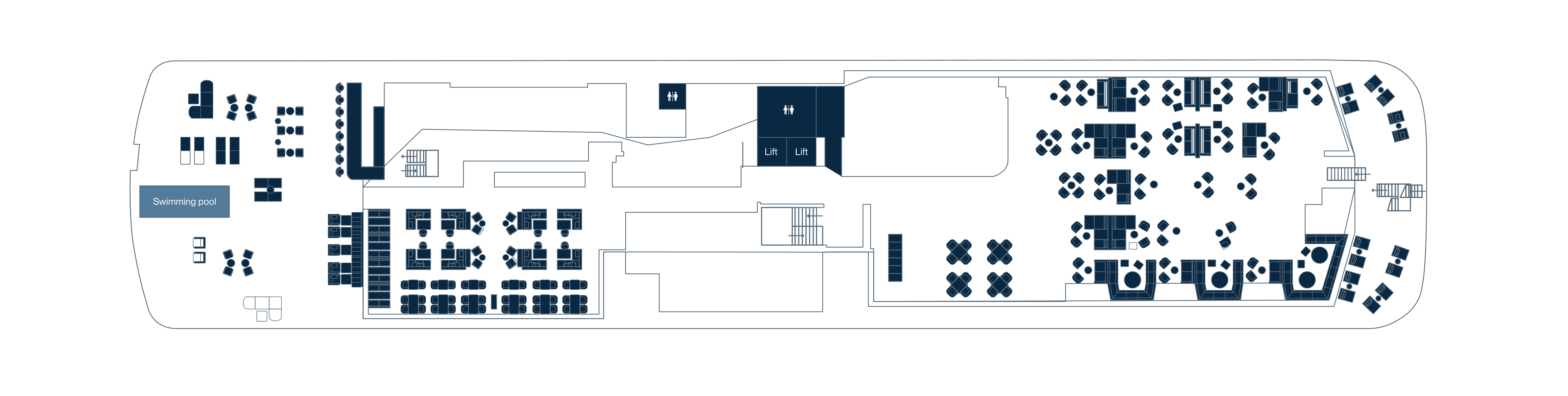 SH Diana, Deck 7: official cabin and venue layout