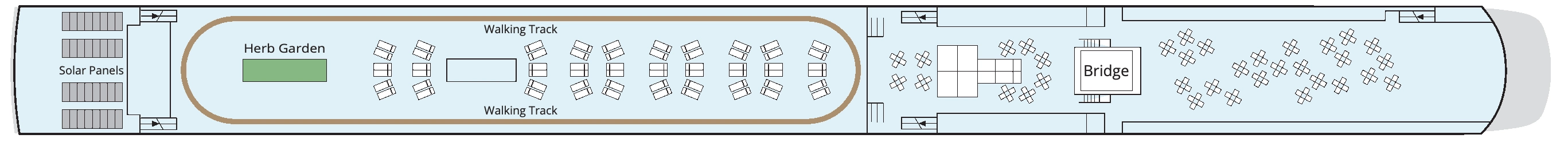Viking Sjofn, Deck 4: official cabin and venue layout