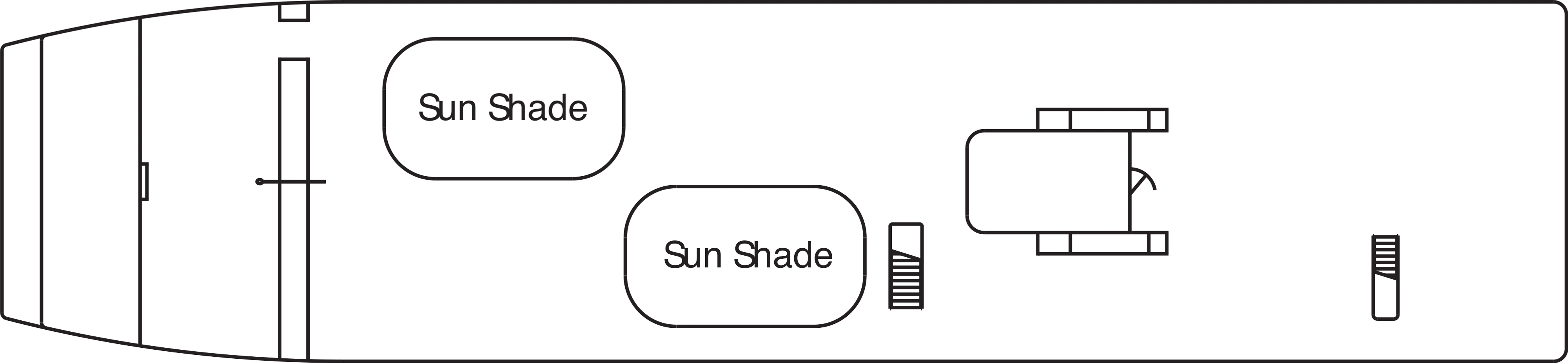 American Spirit, Deck 4: official cabin and venue layout