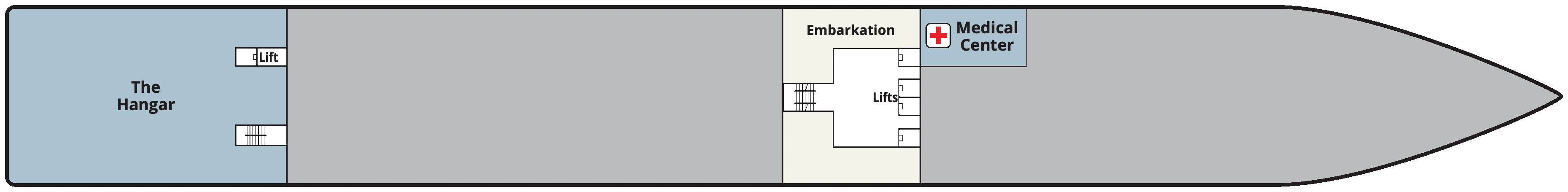 Viking Octantis, Deck 0: official cabin and venue layout