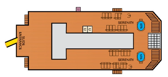 Carnival Liberty, Deck 14: official cabin and venue layout