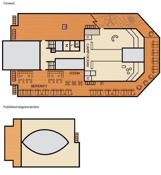 Carnival Liberty, Deck 12: official cabin and venue layout