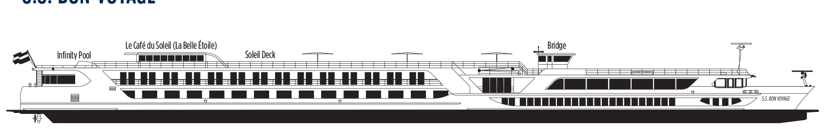 S.S. Bon Voyage, Deck 4: official cabin and venue layout