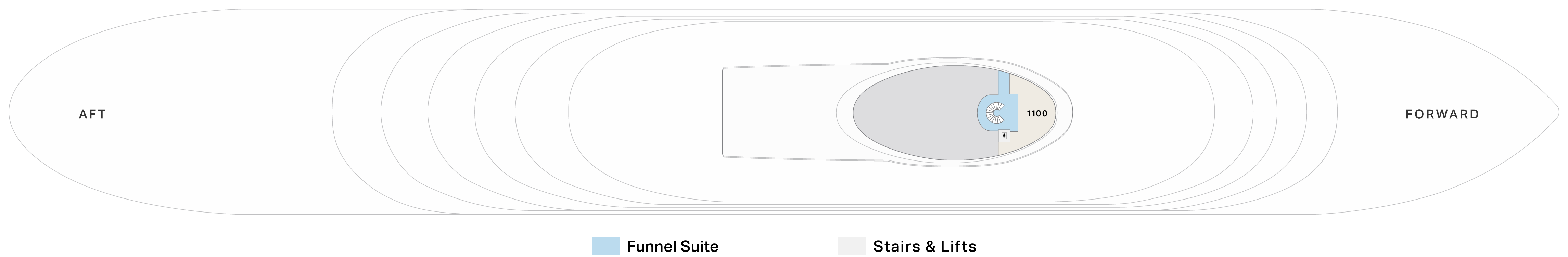 Four Seasons I, Deck 15: official cabin and venue layout