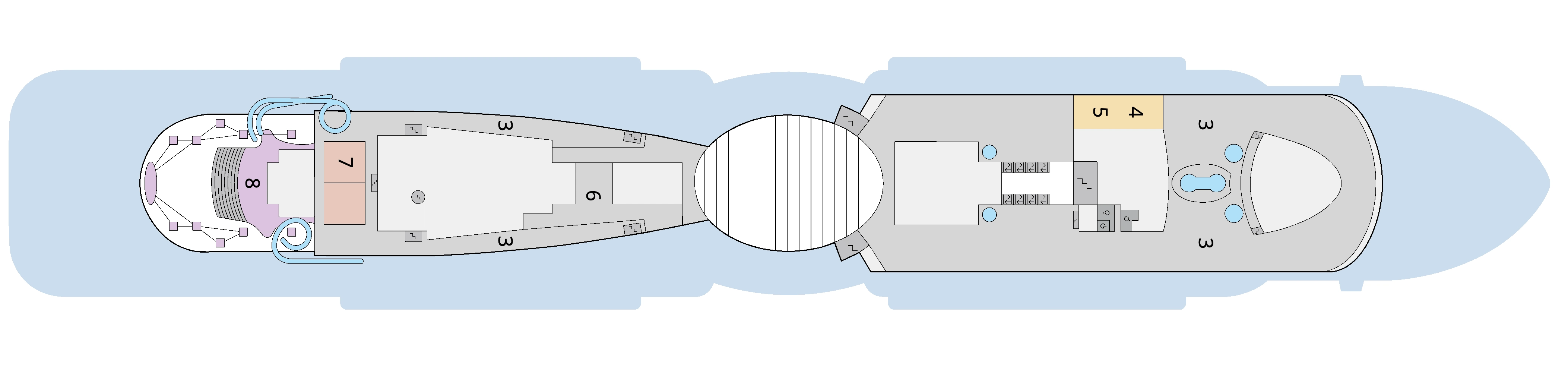 AIDAnova, Deck 18: official cabin and venue layout