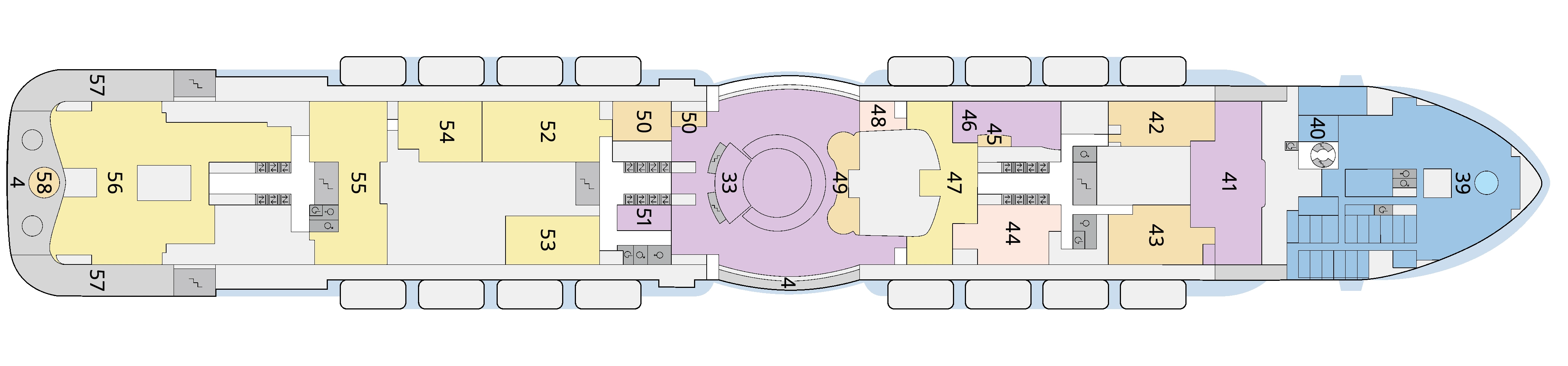 AIDAnova, Deck 7: official cabin and venue layout