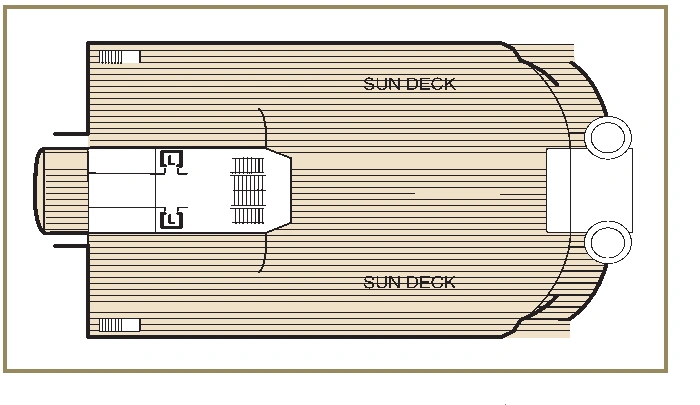 Queen Mary 2, Deck 14: official cabin and venue layout