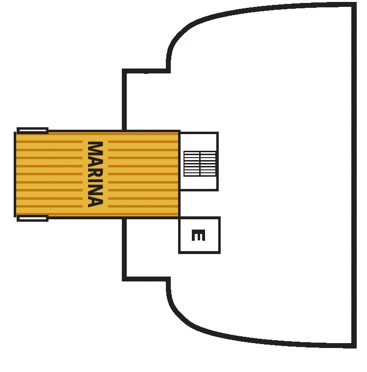 Seabourn Quest, Deck 2: official cabin and venue layout