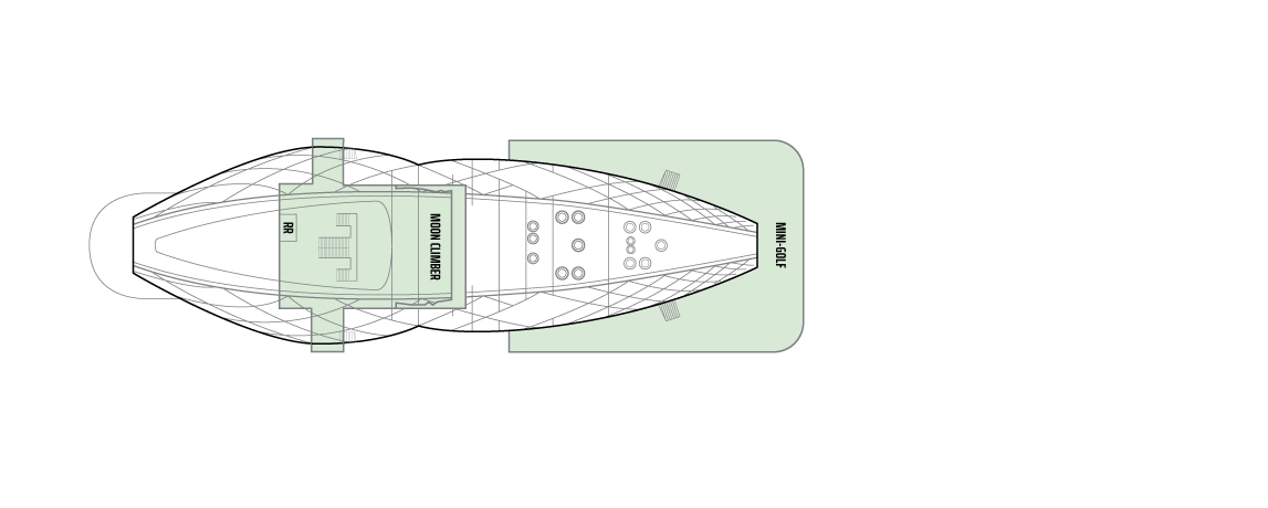 Norwegian Aura, Deck 20: official cabin and venue layout